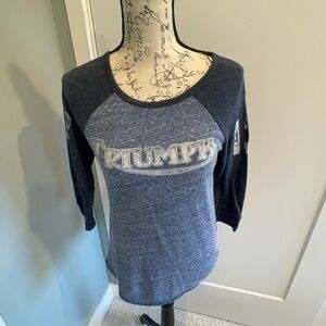 Lucky Brand Women's Triumph Dark Blue Raglan Tee